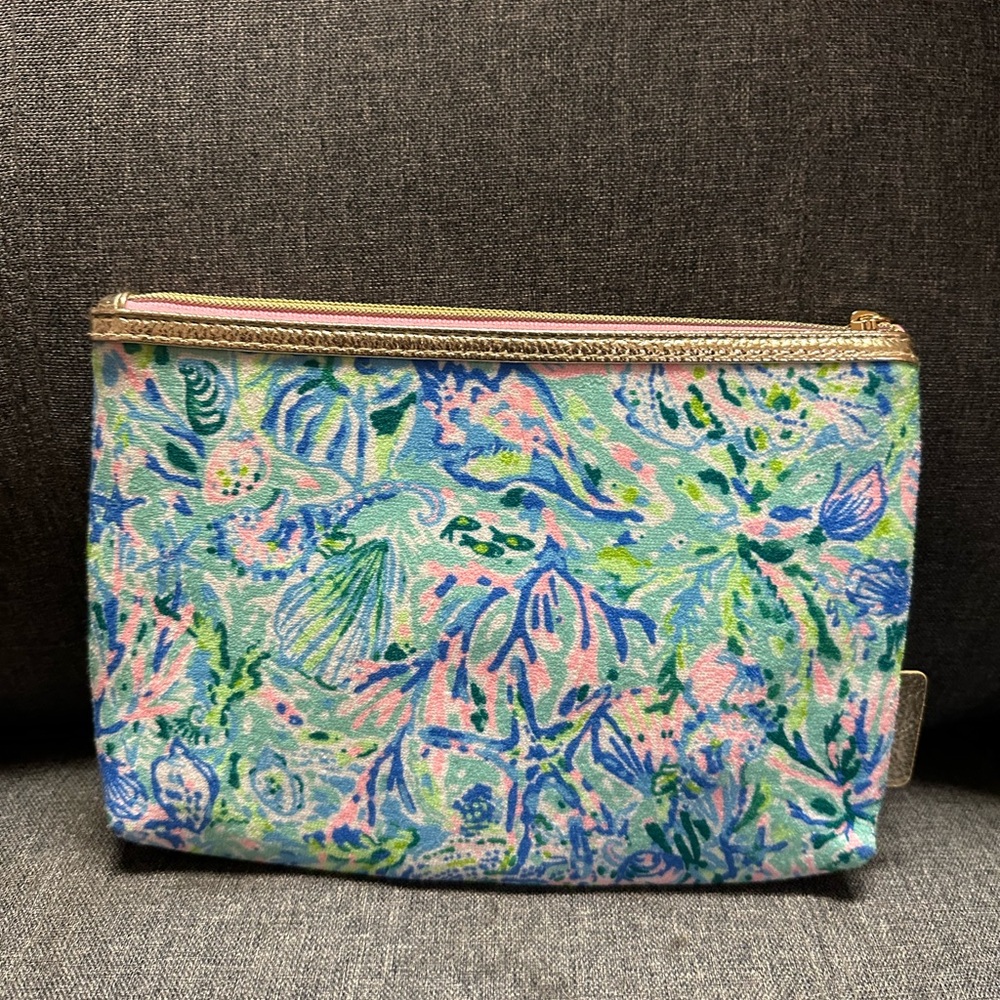 Lilly Pulitzer Soleil It On Me Zipper Pouch in Surf Blue - Picture 8 of 9
